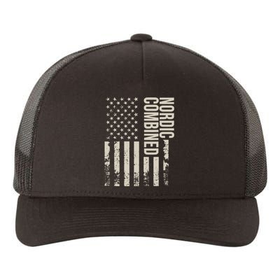 Nordic Combined Us Flag Retro Yupoong Adult 5-Panel Trucker Hat