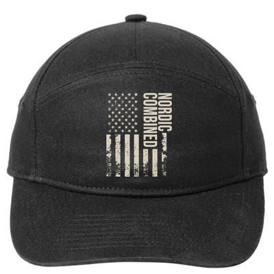 Nordic Combined Us Flag Retro 7-Panel Snapback Hat