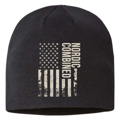 Nordic Combined Us Flag Retro Sustainable Beanie