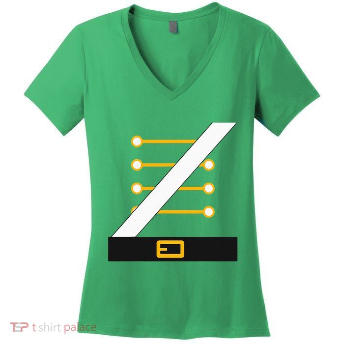 Nutcracker Costume Uniform Matching Toy Soldier Halloween Women's V-Neck T-Shirt