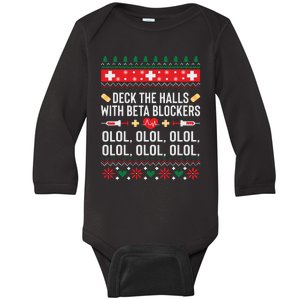 Nurse Christmas Ugly Xmas Gift Baby Long Sleeve Bodysuit