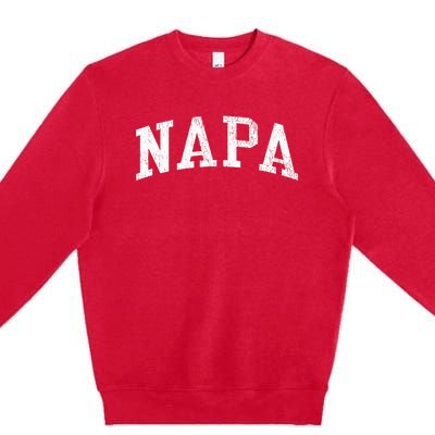 Napa Ca Vintage Athletic Sports Js02 Premium Crewneck Sweatshirt