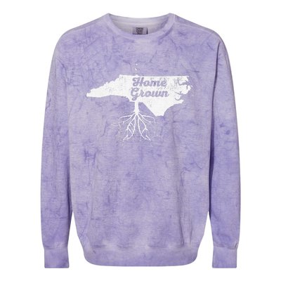 North Carolina Vintage Home Grown Roots Nc State Pride Colorblast Crewneck Sweatshirt