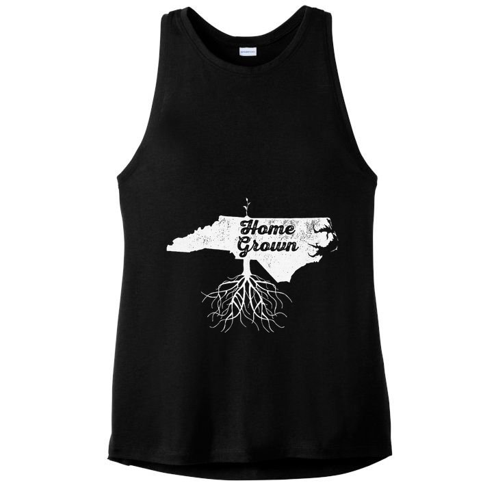 North Carolina Vintage Home Grown Roots Nc State Pride Ladies PosiCharge Tri-Blend Wicking Tank