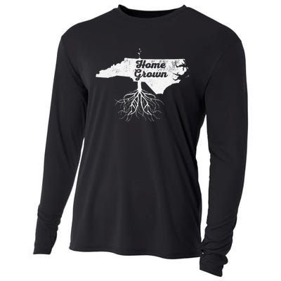 North Carolina Vintage Home Grown Roots Nc State Pride Cooling Performance Long Sleeve Crew