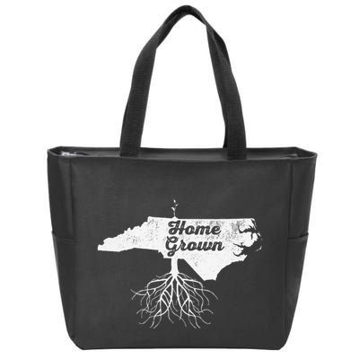 North Carolina Vintage Home Grown Roots Nc State Pride Zip Tote Bag