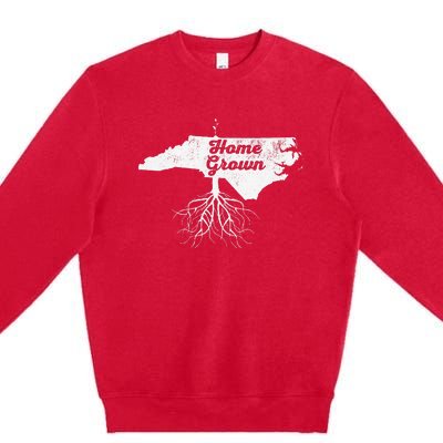 North Carolina Vintage Home Grown Roots Nc State Pride Premium Crewneck Sweatshirt