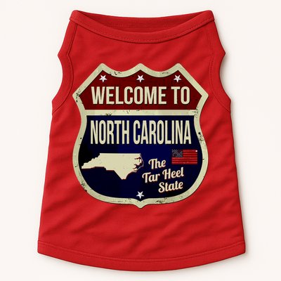 North Carolina Vintage Metal Road Sign Logo Doggie Tank