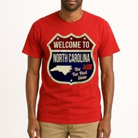 North Carolina Vintage Metal Road Sign Logo Tall T-Shirt