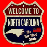 North Carolina Vintage Metal Road Sign Logo Tall T-Shirt