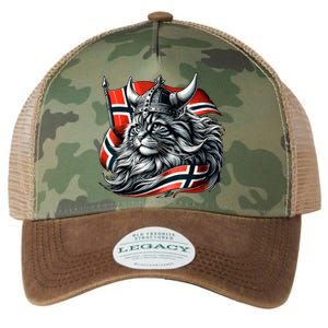 Norwegian Cat Viking Norway Flag Legacy Tie Dye Trucker Hat