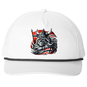 Norwegian Cat Viking Norway Flag Snapback Five-Panel Rope Hat