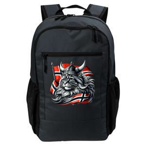 Norwegian Cat Viking Norway Flag Daily Commute Backpack