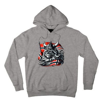 Norwegian Cat Viking Norway Flag Tall Hoodie