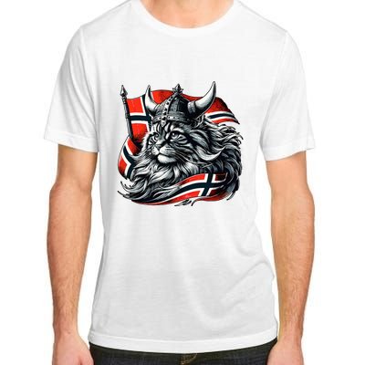 Norwegian Cat Viking Norway Flag Adult ChromaSoft Performance T-Shirt