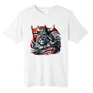 Norwegian Cat Viking Norway Flag Tall Fusion ChromaSoft Performance T-Shirt