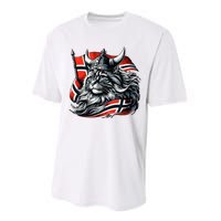 Norwegian Cat Viking Norway Flag Performance Sprint T-Shirt