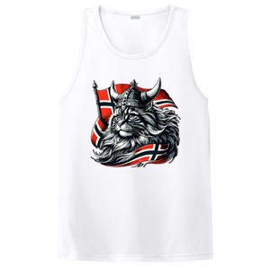 Norwegian Cat Viking Norway Flag PosiCharge Competitor Tank