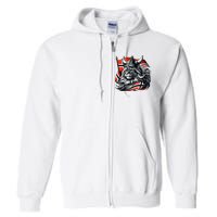 Norwegian Cat Viking Norway Flag Full Zip Hoodie