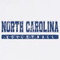 North Carolina Volleyball Blue Vintage Text Kids T-Shirt