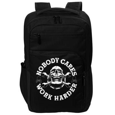 Nobody Cares Work Harder Skull Impact Tech Backpack