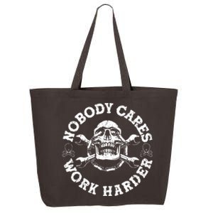 Nobody Cares Work Harder Skull 25L Jumbo Tote