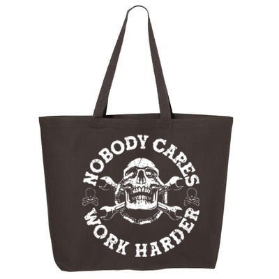 Nobody Cares Work Harder Skull 25L Jumbo Tote