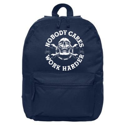 Nobody Cares Work Harder Skull 16 in Basic Backpack