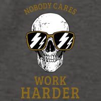 Nobody Cares Work Harder Skull Motivational Workout Vector Backpack