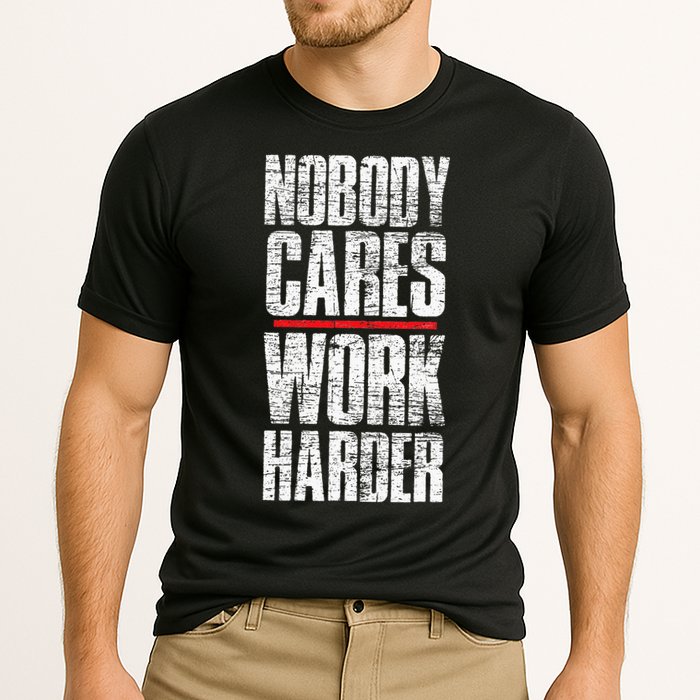 Nobody Cares Work Harder Personal Trainer Cooling Performance Crew T-Shirt
