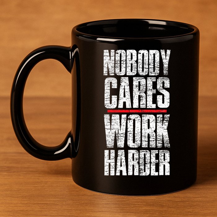 Nobody Cares Work Harder Personal Trainer 11oz C Handle Ceramic Mug