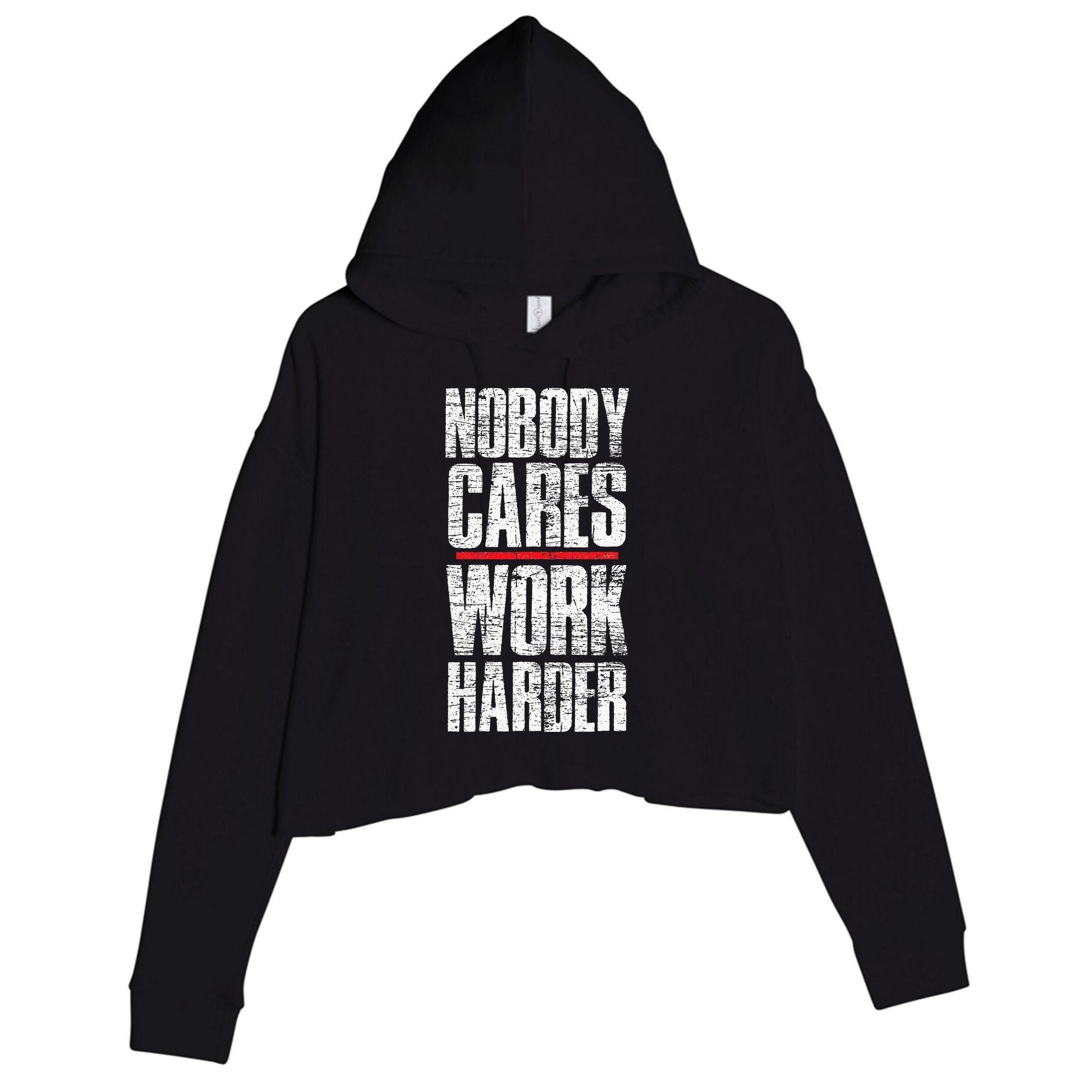 Nobody Cares Work Harder Personal Trainer Crop Fleece Hoodie