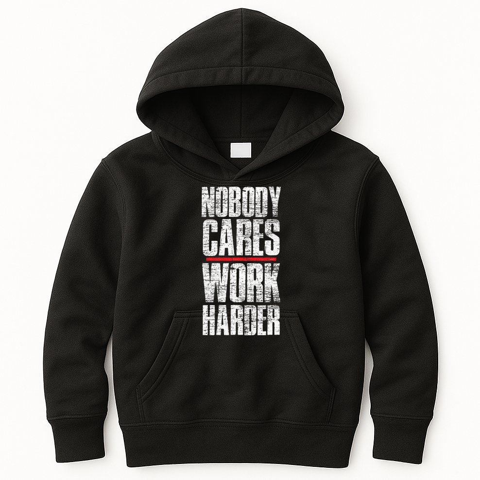 Nobody Cares Work Harder Personal Trainer Kids Hoodie