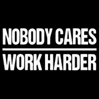 Nobody Cares Work Harder Drawstring Bag