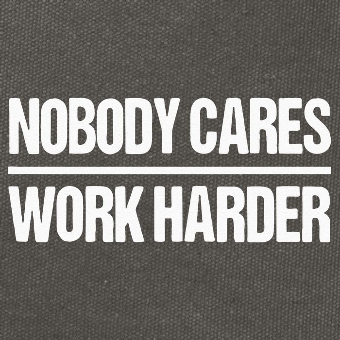 Nobody Cares Work Harder Cotton Canvas Backpack