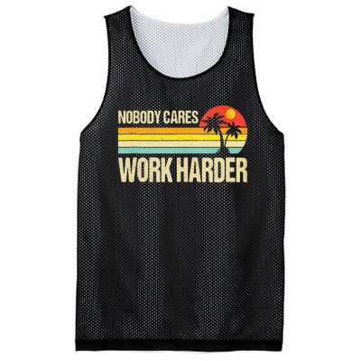 Nobody Cares Work Harder Motivational Fitness Workout Gym Mesh Reversible Basketball Jersey Tank