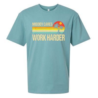 Nobody Cares Work Harder Motivational Fitness Workout Gym Sueded Cloud Jersey T-Shirt