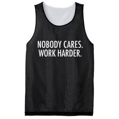 Nobody Cares Work Harder Mesh Reversible Basketball Jersey Tank