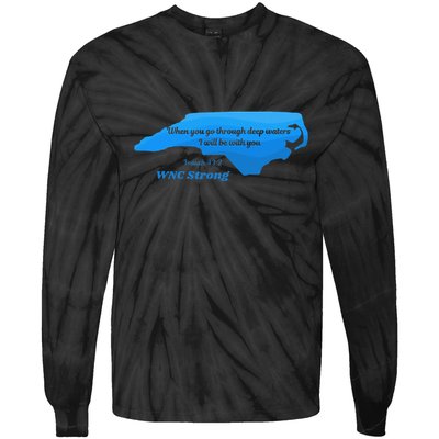 North Carolina Wnc Strong Appalachian Strong Gift Tie-Dye Long Sleeve Shirt