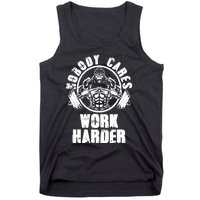 Nobody Cares Work Harder Motivational Fitness Gym Workout Tank Top