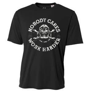 Nobody Cares Work Harder Skull Mechanic Engineer Cooling Performance Crew T-Shirt