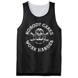 Nobody Cares Work Harder Skull Mechanic Engineer Mesh Reversible Basketball Jersey Tank