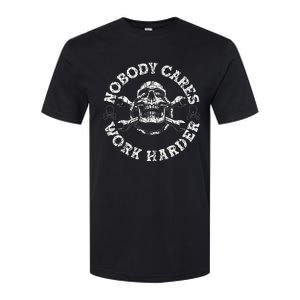 Nobody Cares Work Harder Skull Mechanic Engineer Softstyle CVC T-Shirt