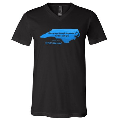 North Carolina Wnc Strong Appalachian Strong Gift V-Neck T-Shirt