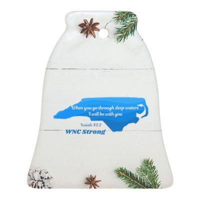 North Carolina Wnc Strong Appalachian Strong Gift Ceramic Bell Ornament