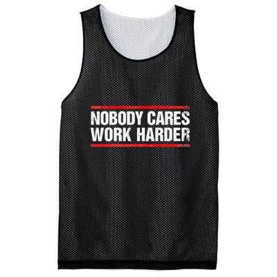 Nobody Cares Work Harder Fitness Workout Gym Mesh Reversible Basketball Jersey Tank