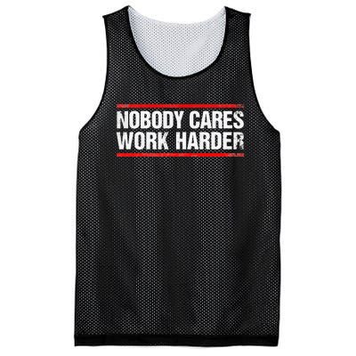 Nobody Cares Work Harder Fitness Workout Gym Mesh Reversible Basketball Jersey Tank