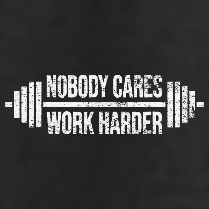 NOBODY CARES WORK HARDER BARBELL WEIGHT TRAINING 11oz C Handle Ceramic Mug