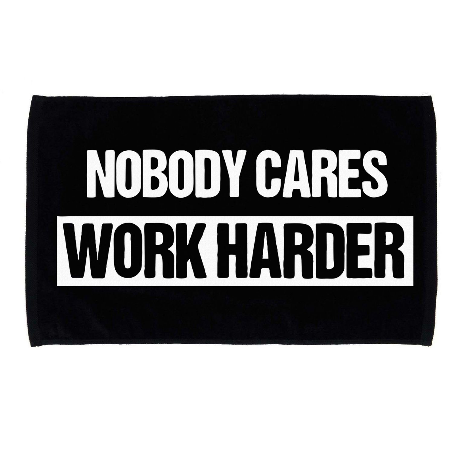 Nobody Cares Work Harder Fitness Workout Gym Gift Microfiber Hand Towel