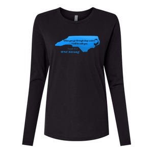 North Carolina Wnc Strong Appalachian Strong Womens Cotton Relaxed Long Sleeve T-Shirt